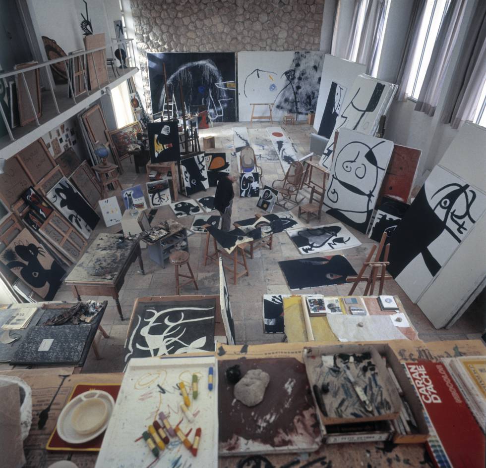 Interior del estudio en Mont-roig de Miró.